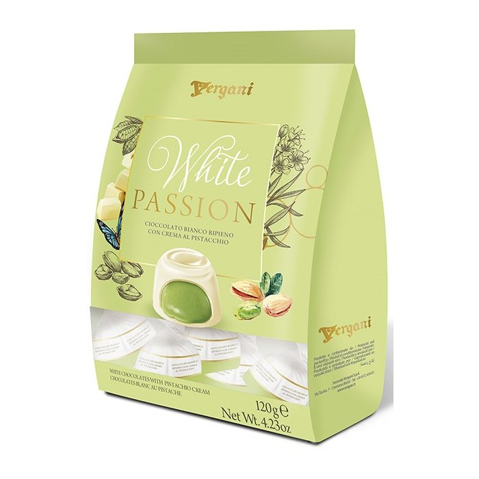 Bonboniéra Vergani White Passion Pistachio 120g