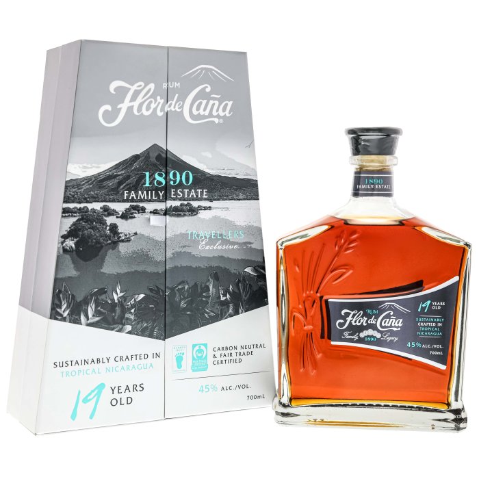 Rum Flor de Cana 19y darčekové balenie 45% 0,7L