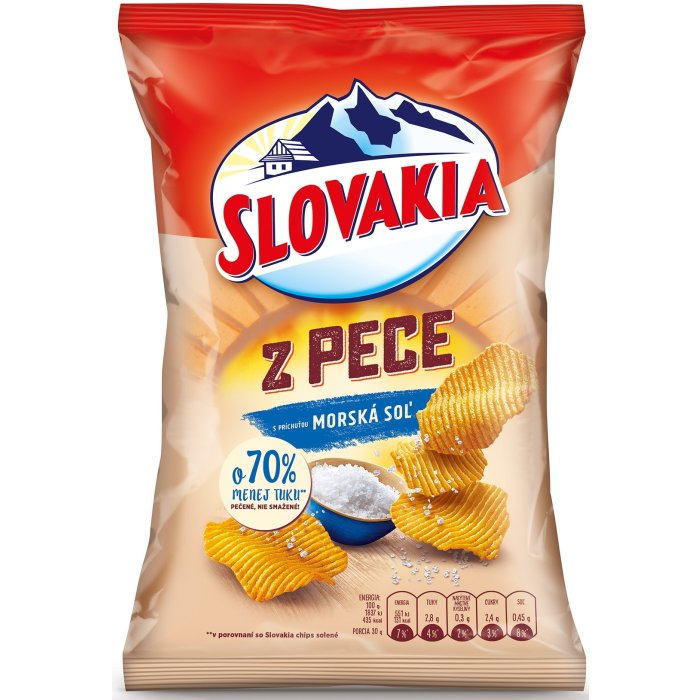 Chipsy Slovakia Z PECE Morská soľ 100g