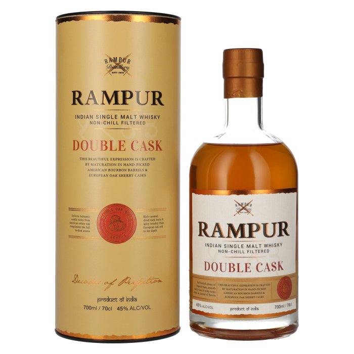 Whisky Rampur double cask 45% 0,7L