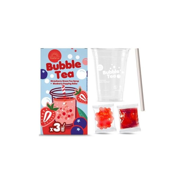 Mabroc Bubble Tea Strawberry & Blueberry - set na prípravu 240ml