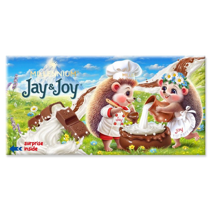Mliečna Čokoláda Millennium Jay & Joy s prekvapením 90g