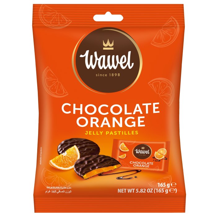 Wawel želé cukríky v čokoláde Orange 165 g