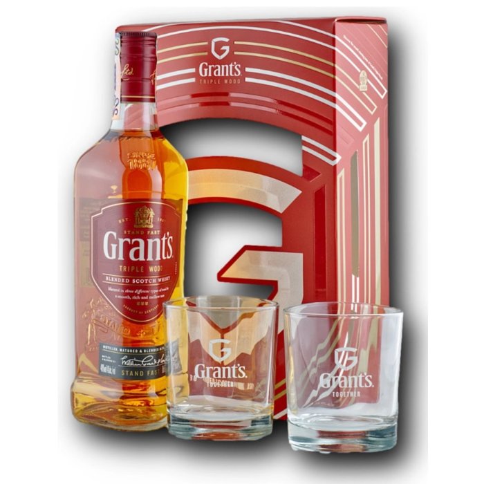 Whisky Grant´s 40% 0,7L+2 poháre