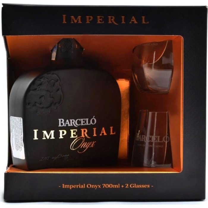 Rum Barcelo Imperial Onyx 38% 0,7L+2 poháre