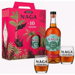 Rum Naga Siam Edition 10y 40% 0,7L + 2 poháre