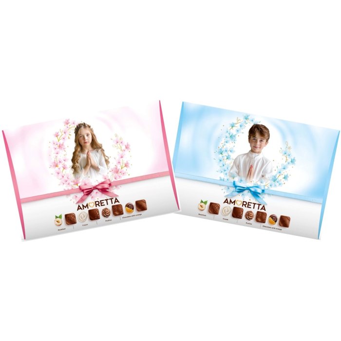 Bonboniéra Amoretta 1. sv. Prijímanie 215g náhodný výber