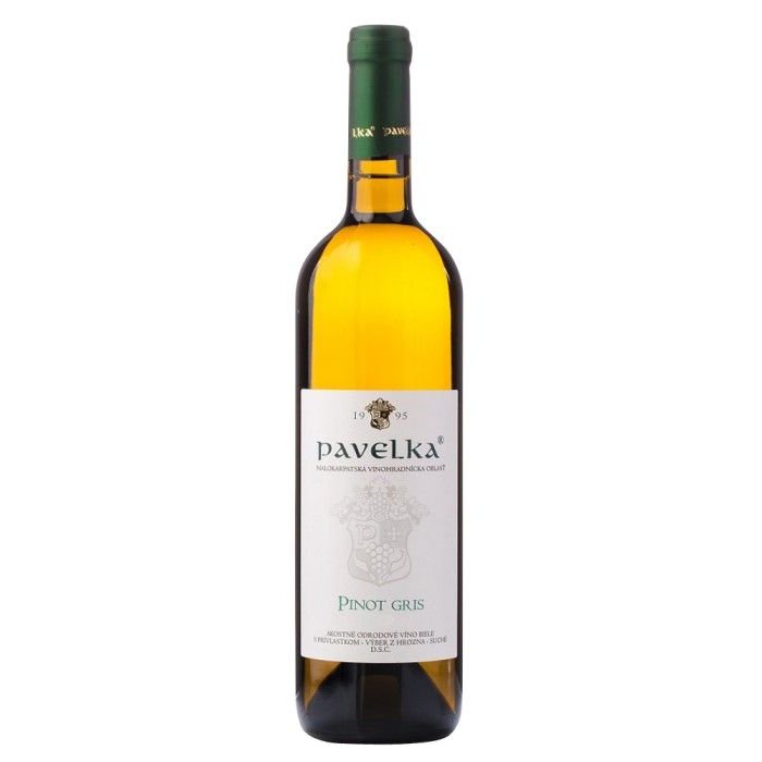 Víno Pavelka Pinot Gris výber z hrozna biele suché 0,75L