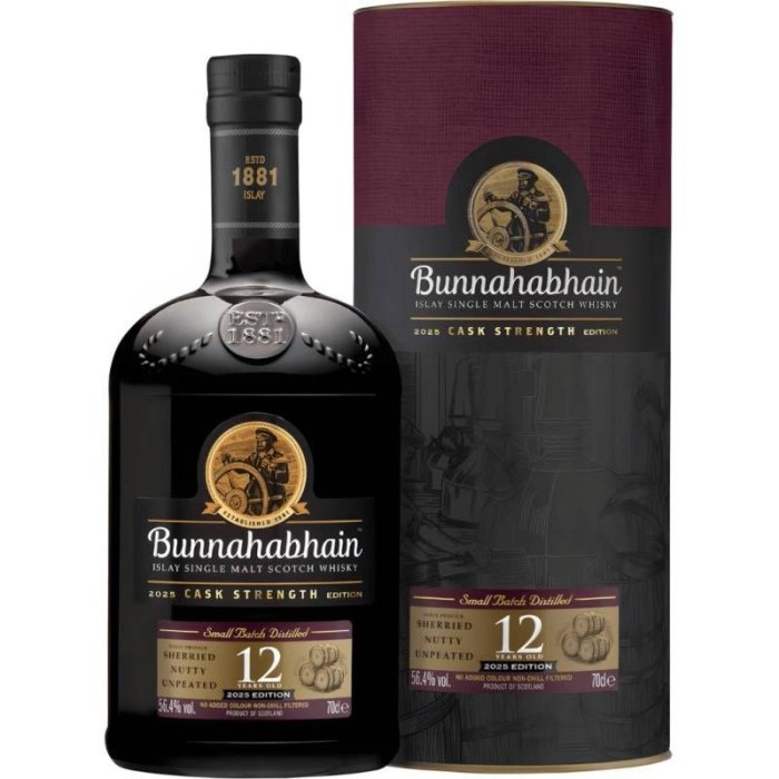 Whisky Bunnahabhain 12YO Cask Strength 2025 56,4% 0,7L