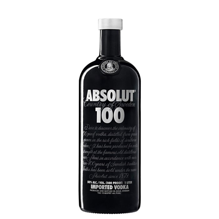 Vodka Absolut 100 50% 1L
