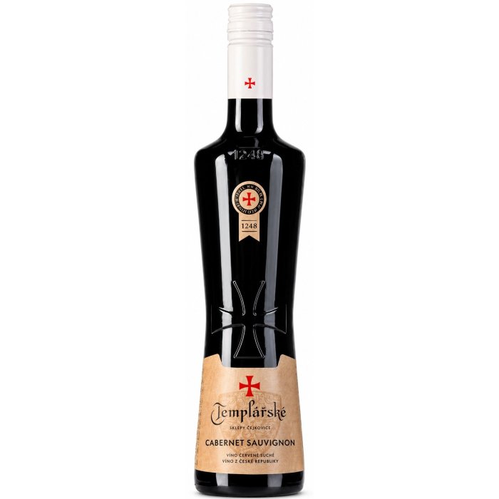 Víno Cabernet Sauvigon Templářske 0,75L červené suché