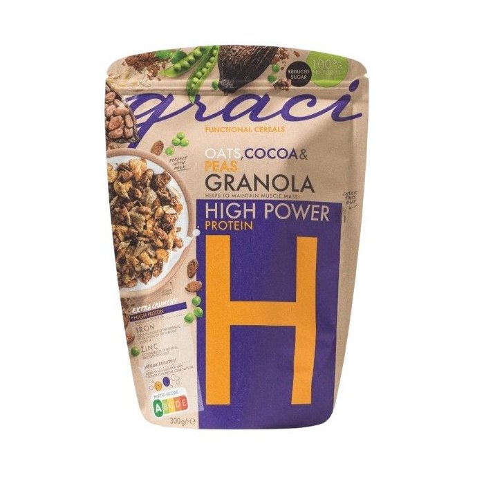 Graci High Power Protein Granola s ovsom, kakaom a hráškom 300g