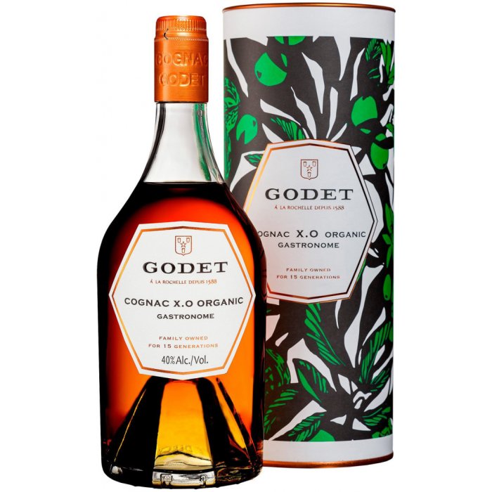 Cognac Godet XO Organic Gastronome v tube 40% 0,7L