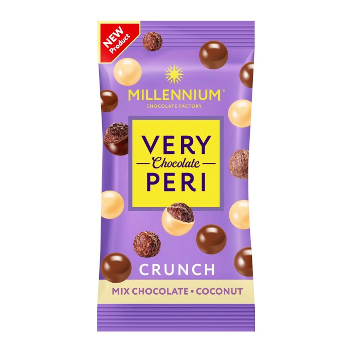 Chrumkavé dražé Millennium Peri Crunch Mix Chocolate Coconut 30g
