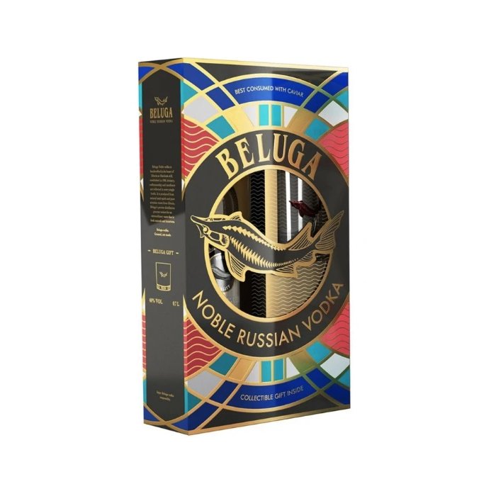 Vodka Beluga Noble Gift Set 40% 1L