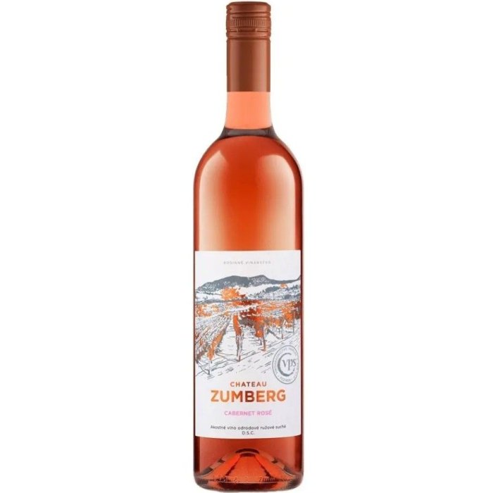 Víno Chateau Zumberg Cabernet Rosé akostné víno odrodové ružové suché 0,75L