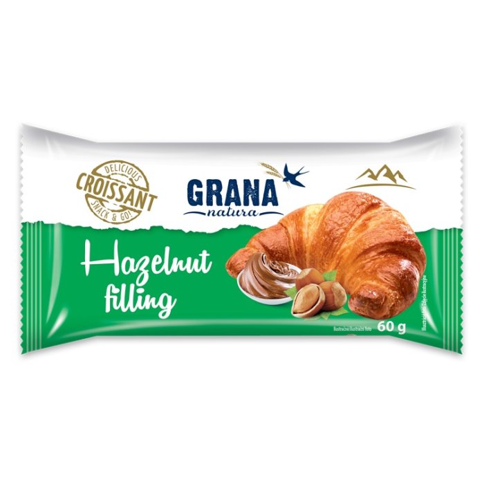 Croissant GRANA Natura Lieskový orech 60g