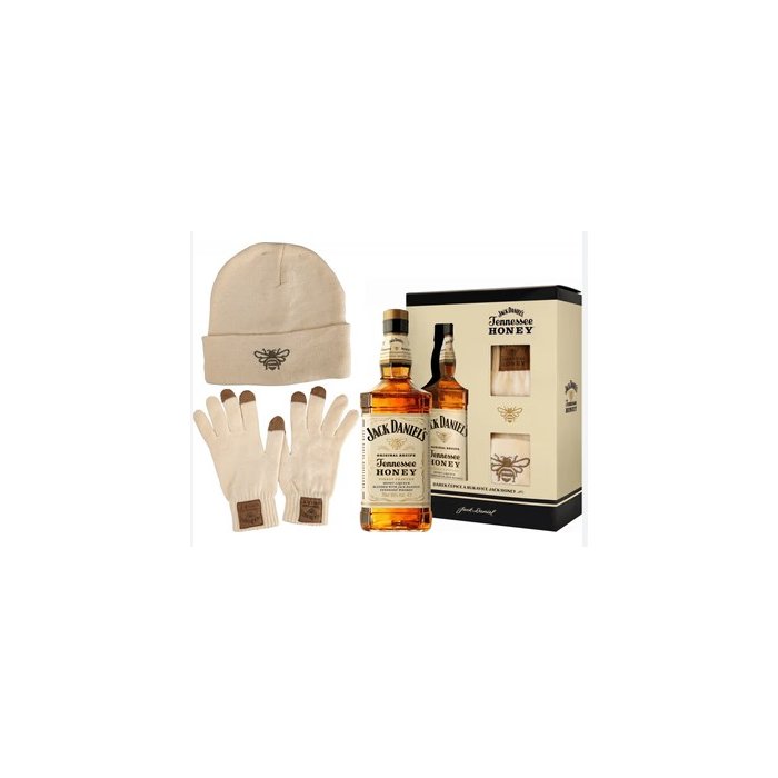 Jack Daniels Honey + čiapka a rukavice 35% 0,7L