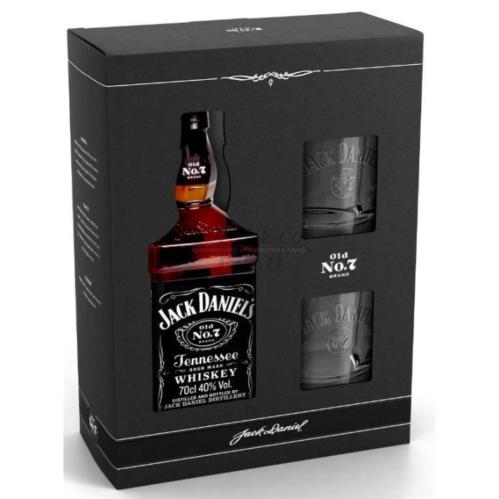 Whisky Jack Daniel's 40% 0,7L + 2 poháre