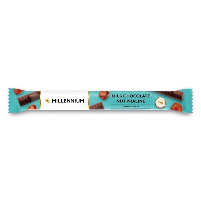 Tyčinka z mliečnej čokolády Millennium Nut Praline 38g