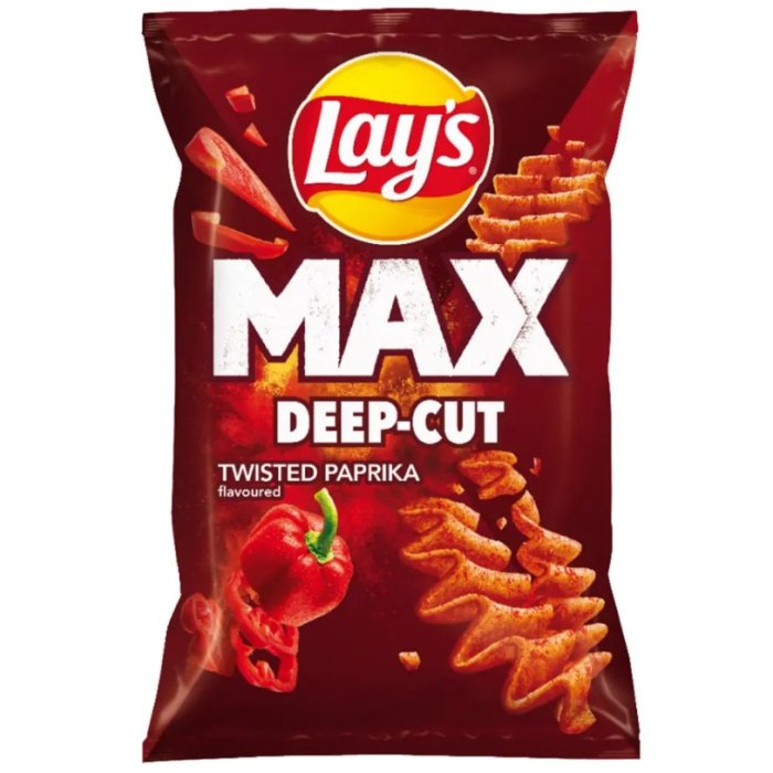 Lay’s MAX Deep-Cut Twisted Paprika zemiakové lupienky 55g