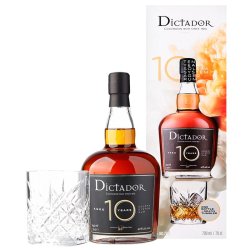 Rum Dictador 10yo 40% 0,7L+pohár