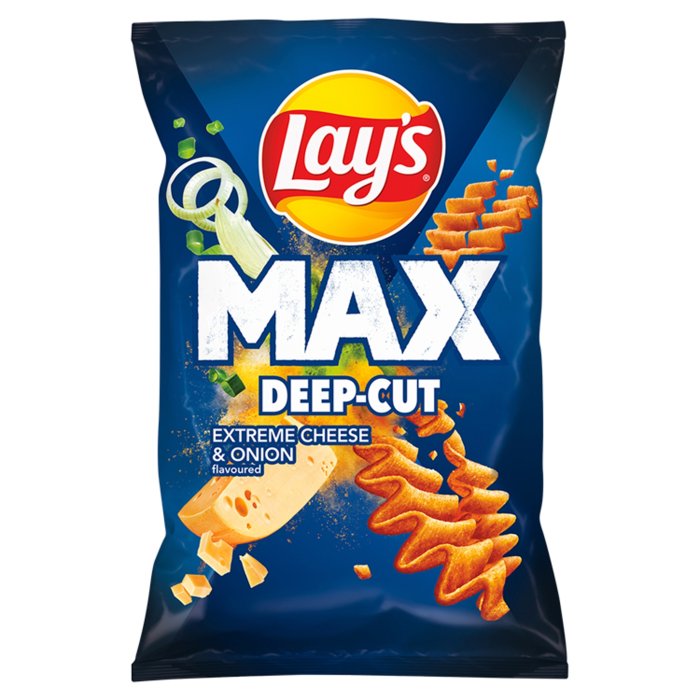 Lay’s MAX Deep-Cut Extreme Cheese & Onion zemiakové 55g