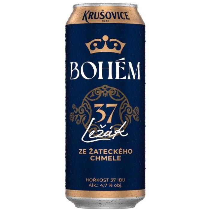 Pivo Krušovice Bohém Ležiak 0,5L