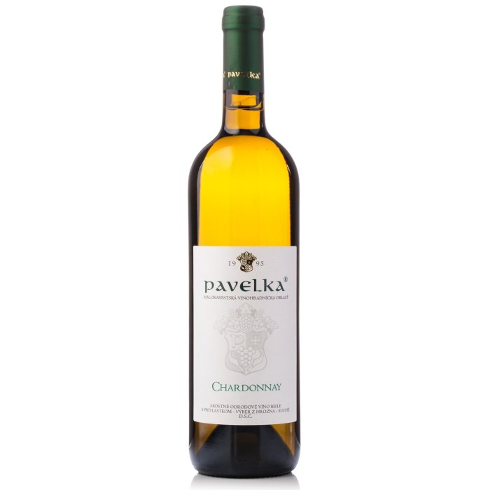 Víno Pavelka Chardonnay výber z hrozna biele suché 0,75L