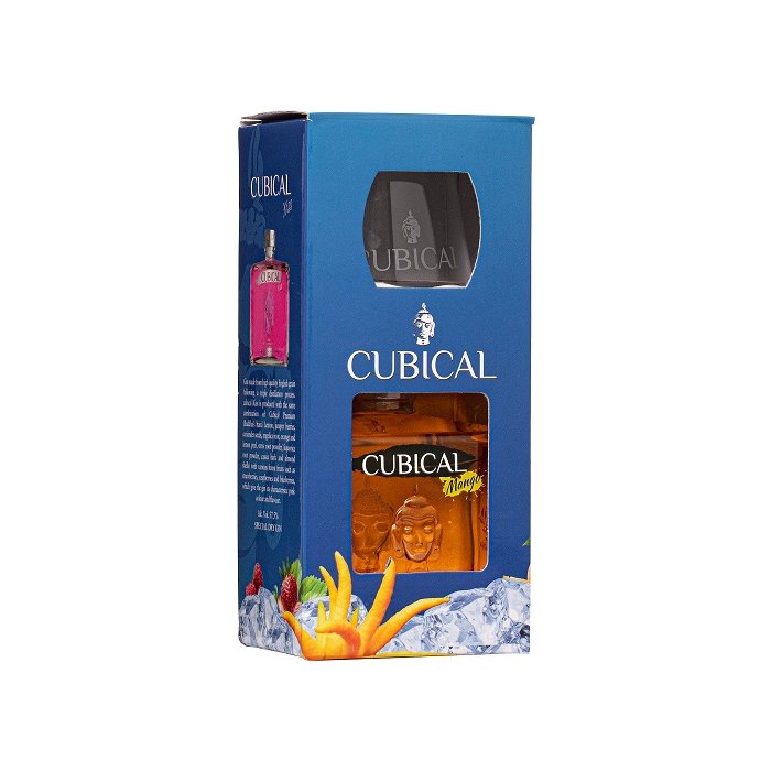 Gin Cubical Mango 40% 0,7L+pohár