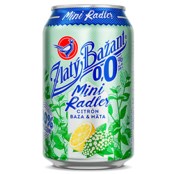 Zlatý Bažant mini Radler 0,0% Citrón – Báza - Mäta 0,33L