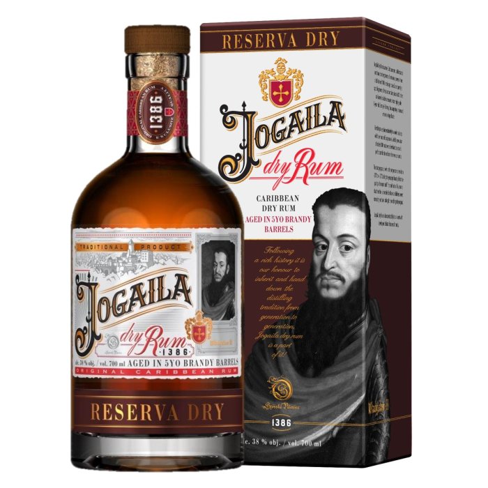 Rum Jogaila Reserva Dry v kartóniku 38% 0,7L