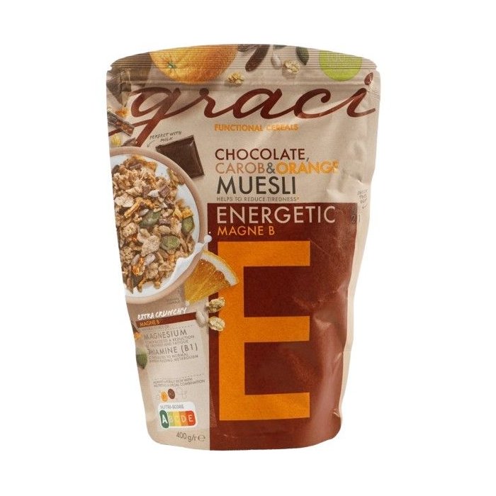 Graci Energetic Müsli s čokoládou, karobom a pomarančom 400 g