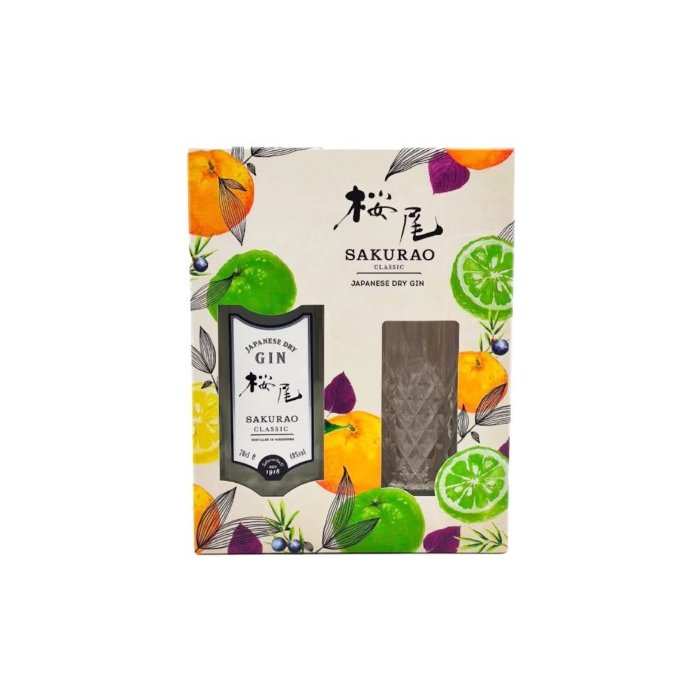 Gin Sakurao+pohár 40% 0,7L