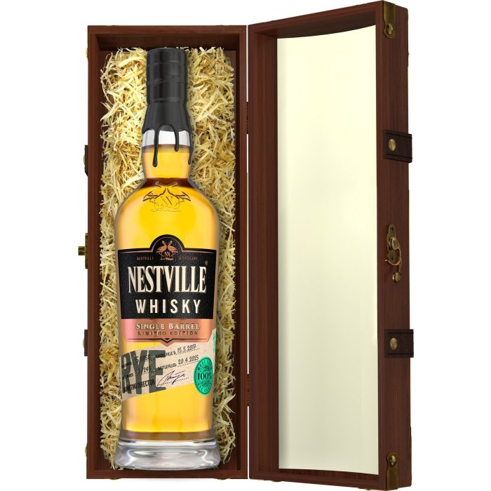 Whisky Nestville Single Barrel RYE kufrík 44% 0,7L