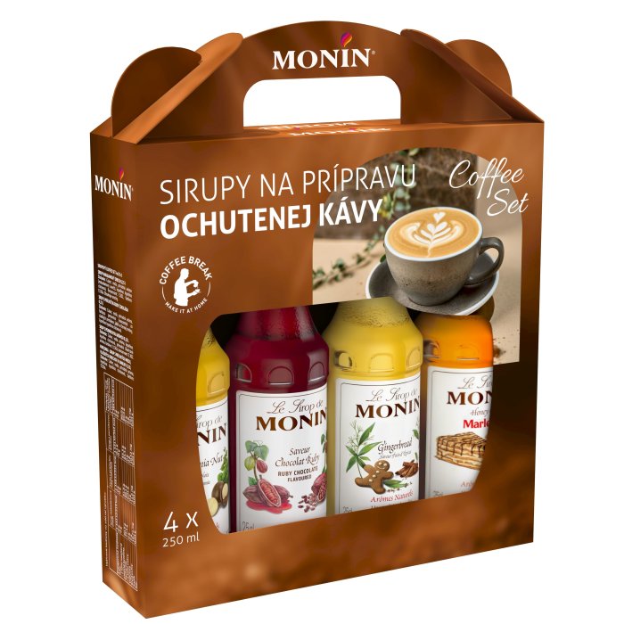 MONIN Coffee Set - sirupy do kávy 4 × 0,25L