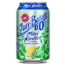 Zlatý Bažant mini Radler 0,0% Citrón – Báza - Mäta 0,33L